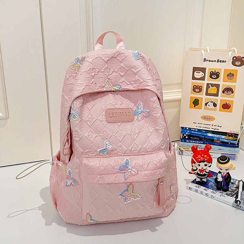 Gepolsterter Rucksack mit Schmetterlingsmuster