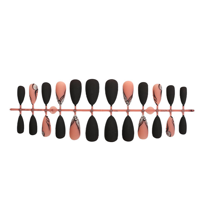 Elegantes Matt Press-On Nagelset Karnz