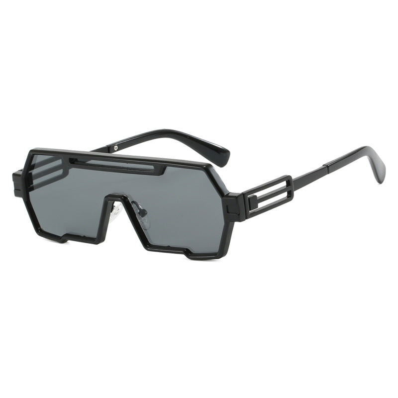 Damen futuristische Sonnenbrille im markanten Sechseckdesign Karnz