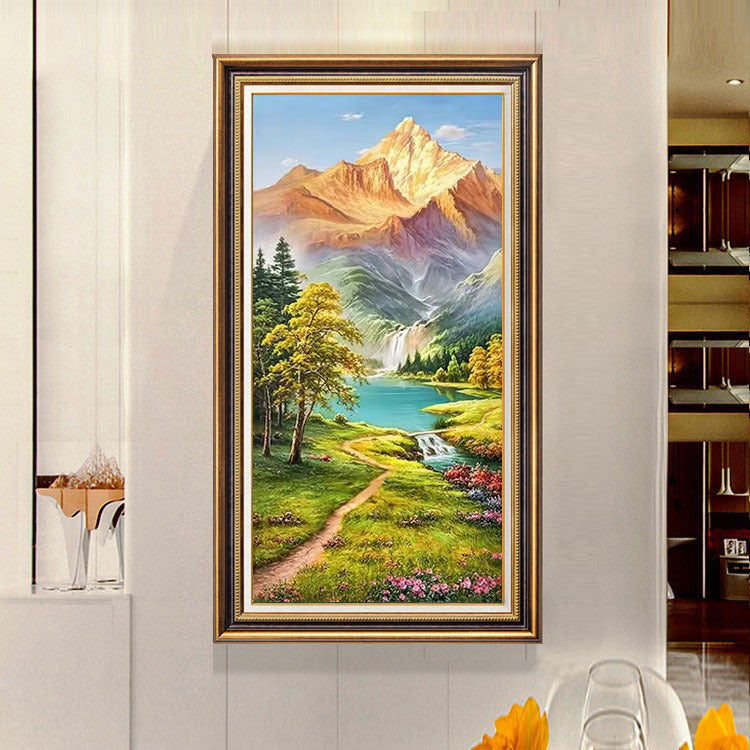 Elegante Schwan Landschaft Gerahmtes Kunstwerk