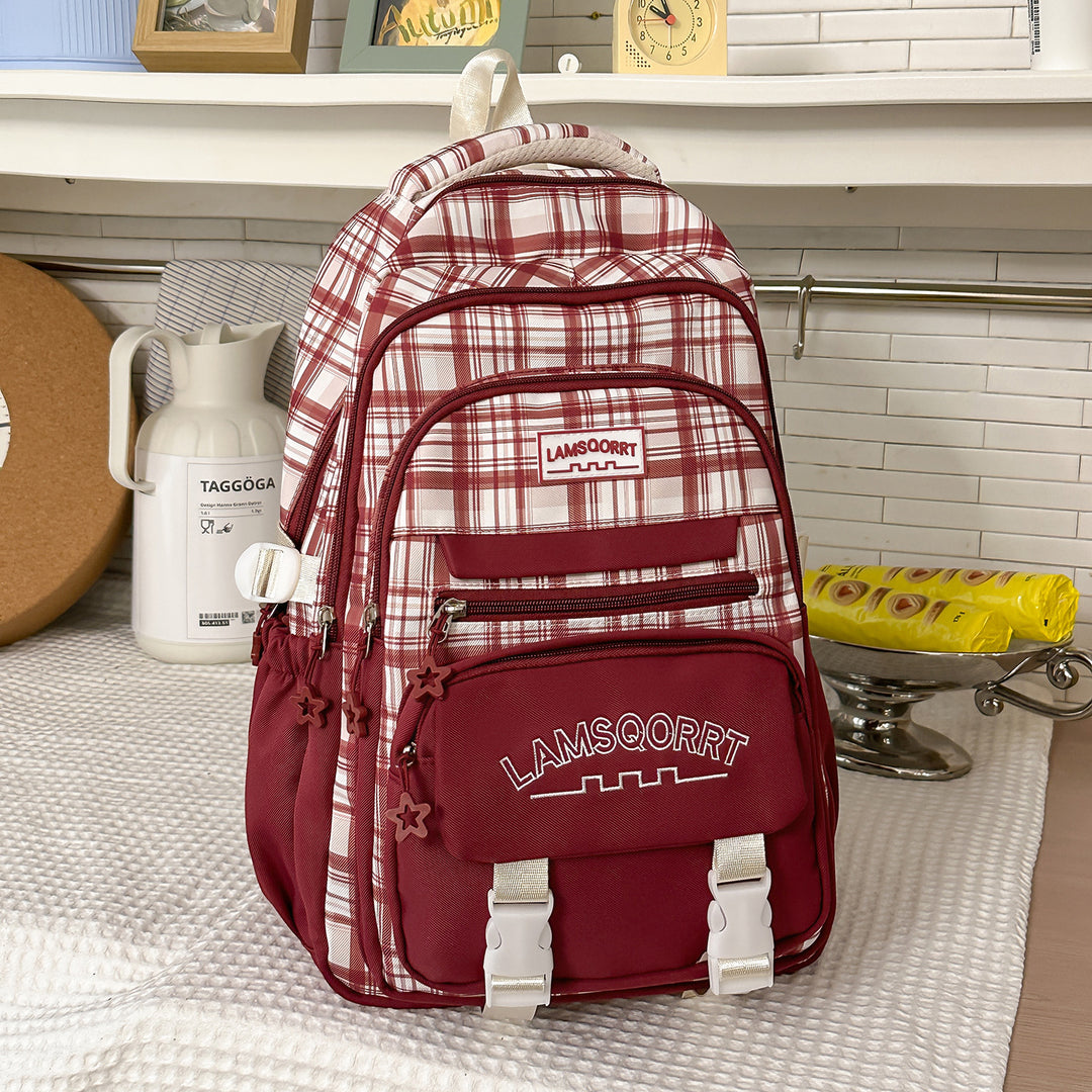 Stylische Karomuster-Rucksack Karnz