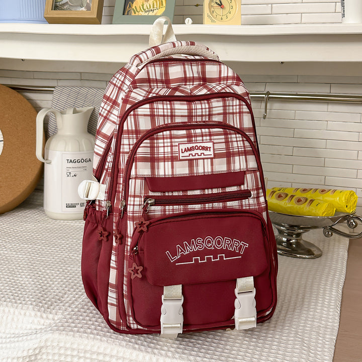 Stylische Karomuster-Rucksack Karnz