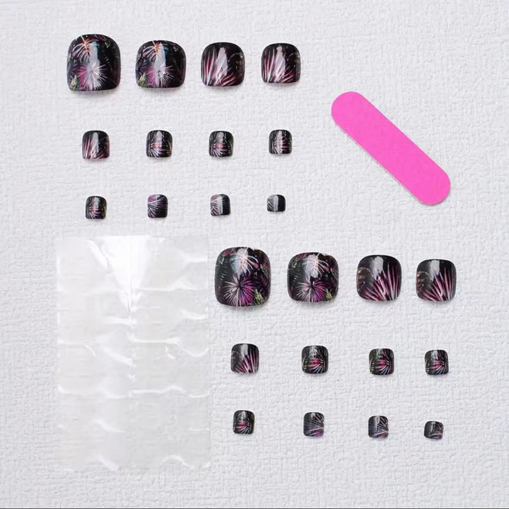 Fußnagelkunstset mit kreativen floralem Design Karnz