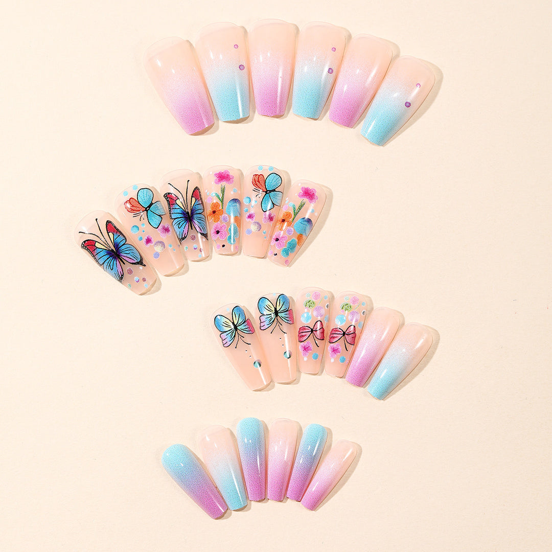 Künstlerisches Schmetterling Nageldekorationsset Karnz
