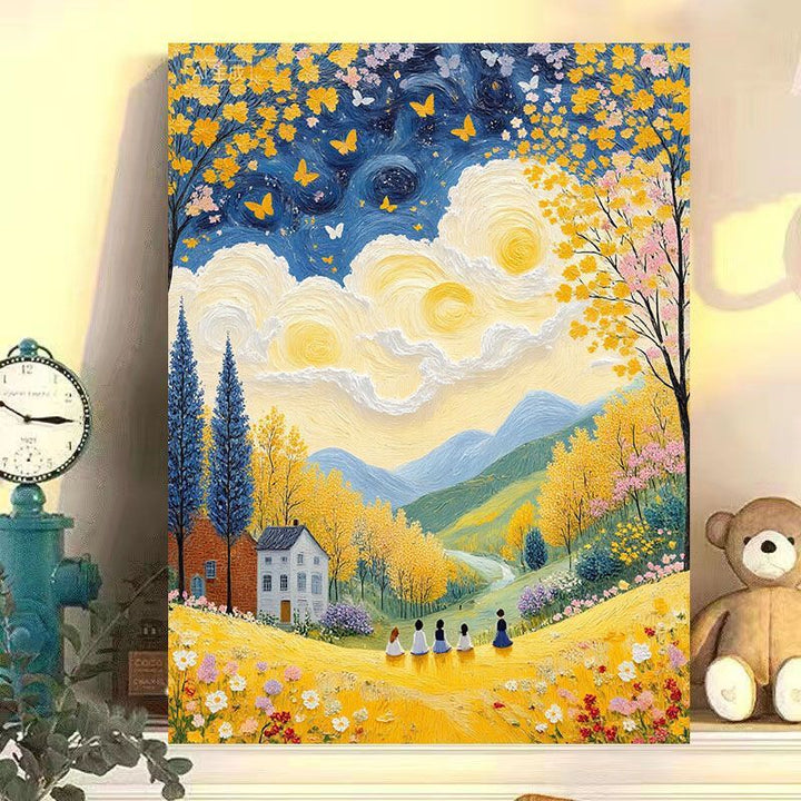 Szenische Herbstlandschaft Leinwanddruck Karnz