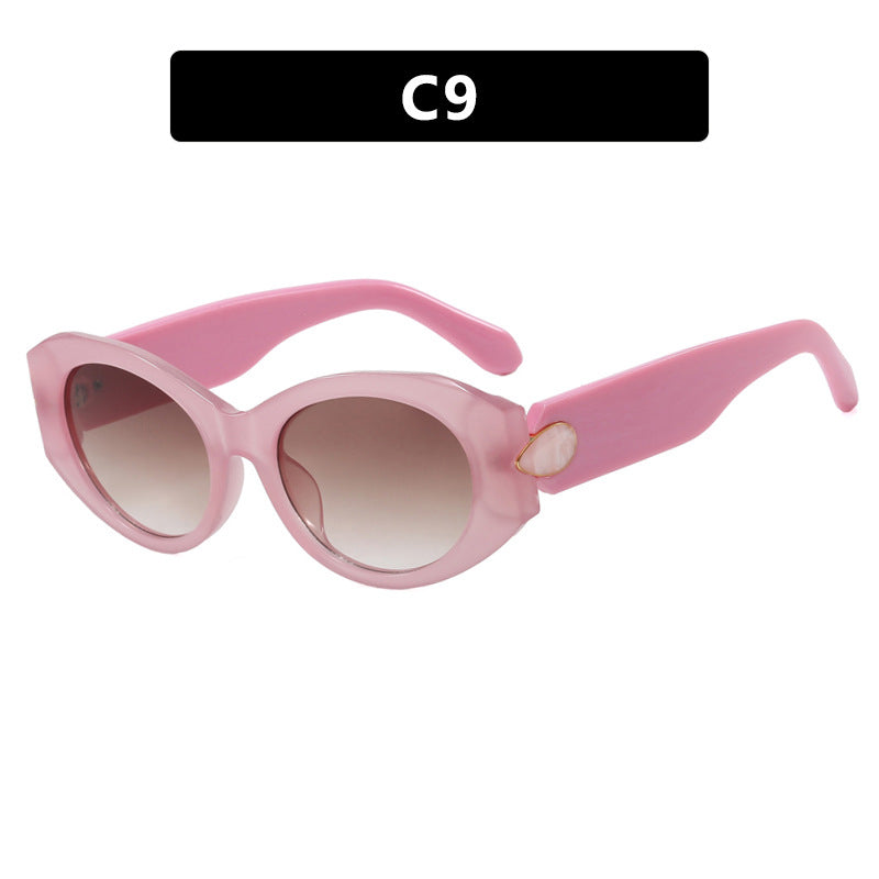 Damen elegante Sonnenbrille mit stilvollen Konturen Karnz