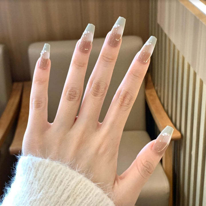 Kunstnägel Set mit Glitzer-Design Karnz
