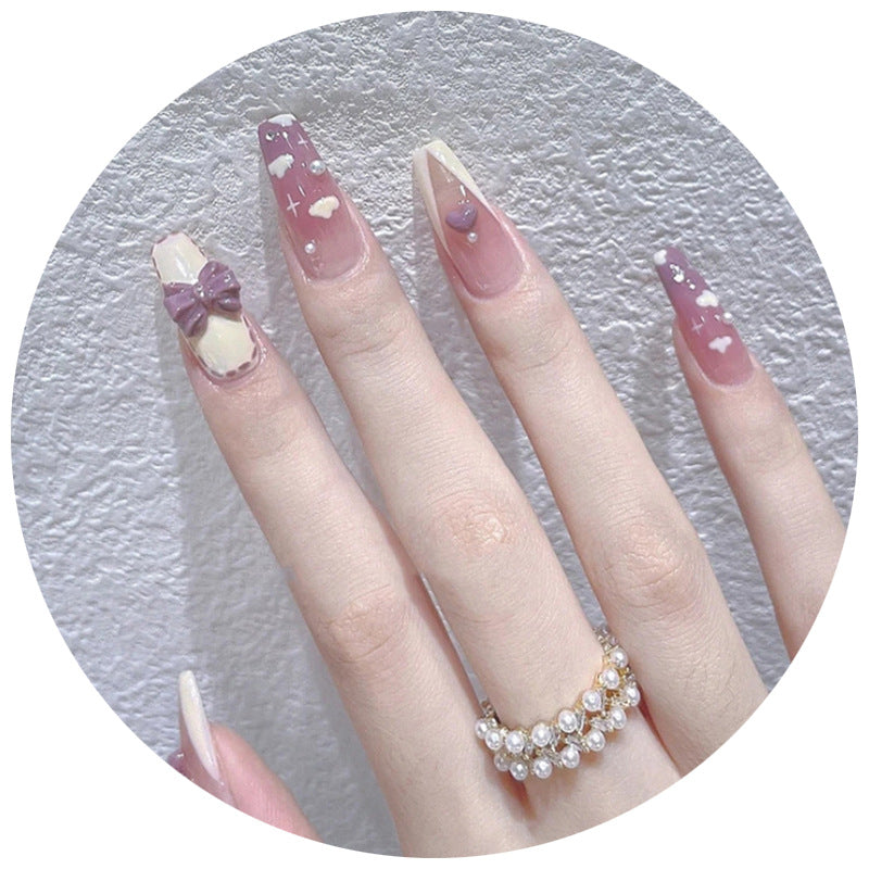 Dekorativer Press-On Nagelset
