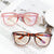 Damen modische Brille mit kantigem Design Karnz