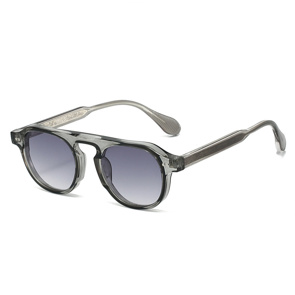 Retro-inspirierte übergroße runde Sonnenbrille Karnz