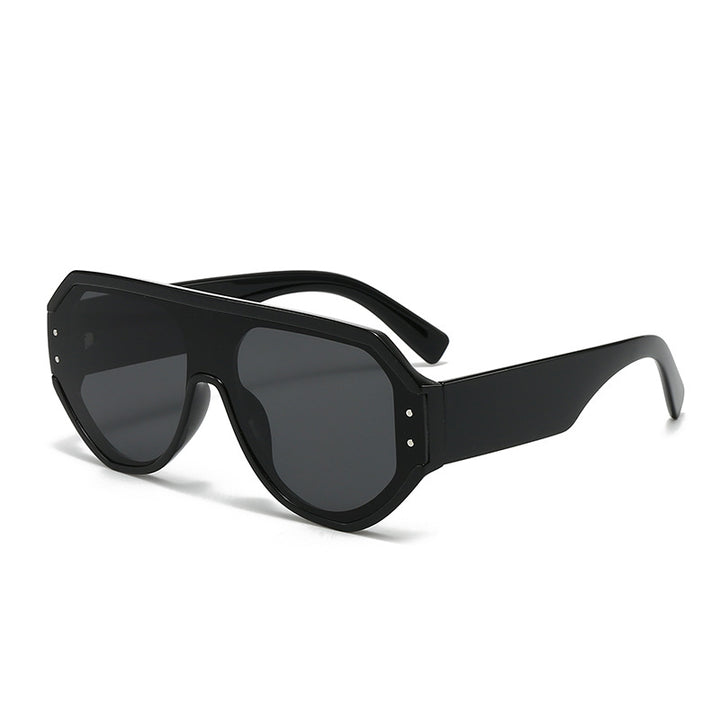 Damen modische oversized Sonnenbrille mit breitem Rahmen Karnz