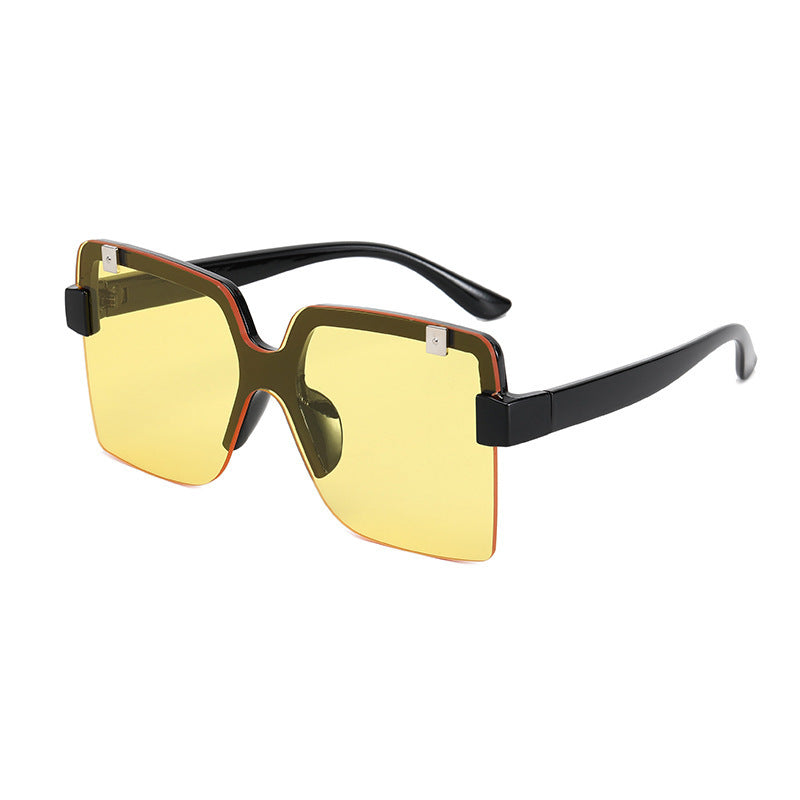 Damen Modische Oversized-Sonnenbrille mit futuristischem Design Karnz