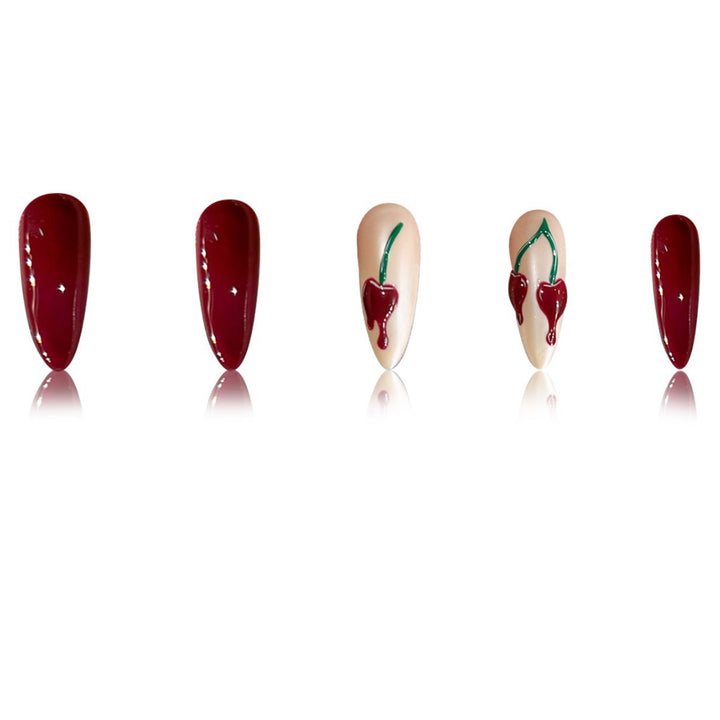Stylisches Stiletto Press-On Nagelset Karnz