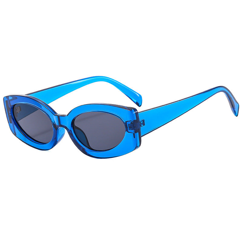 Damen modische Sonnenbrille mit einzigartigem, geschwungenem Rahmen Karnz