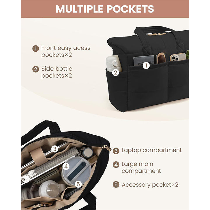 Praktische Handtasche mit Mehreren Fächern Karnz