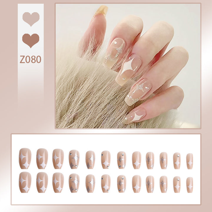 Kreatives Kunstnagelset mit elegantem Glitzer-Design Karnz