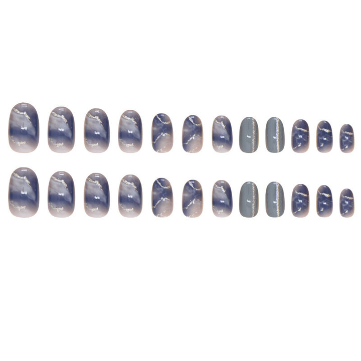 Premium Marmor Design Press-On Nagelspitzen Karnz