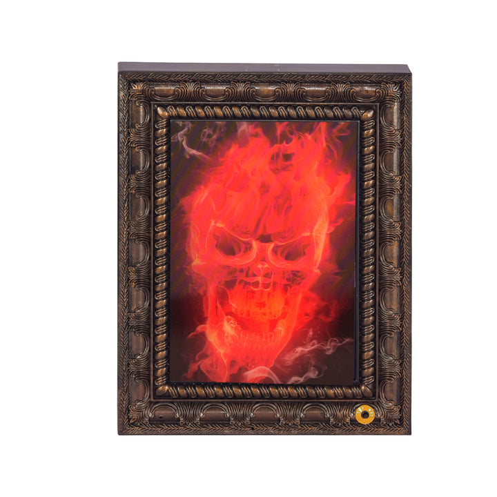 Animierte flammende Totenschädel Wandkunst Karnz