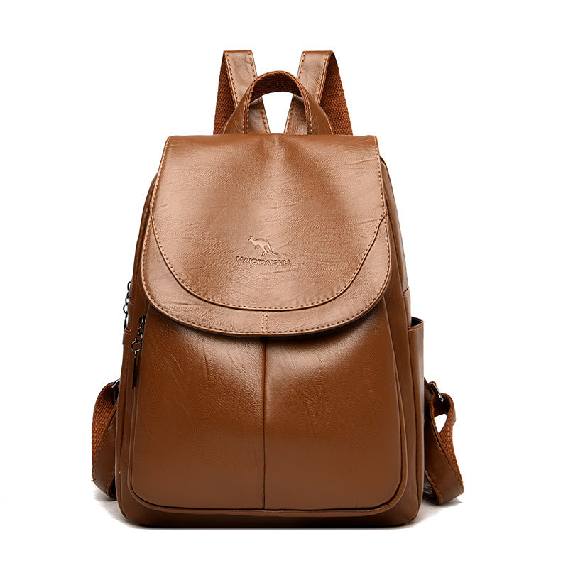 Eleganter Texturiertes Leder Rucksack