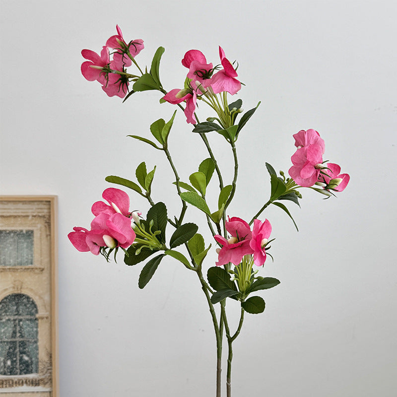 Künstlicher Blütenzweig mit lebhaften rosa Blüten Karnz