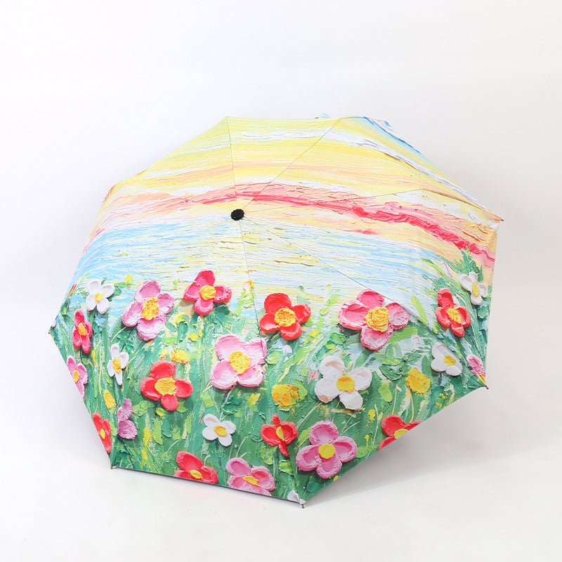 Damen Regenschirm mit floralen Mustern Karnz