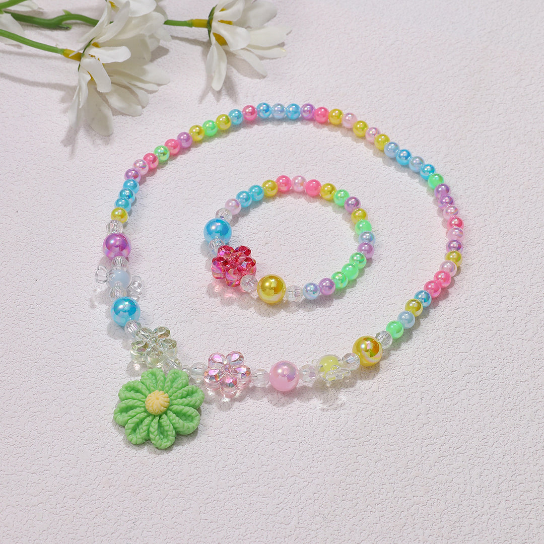 Verspieltes Schmuckset mit Blumenanhänger Karnz
