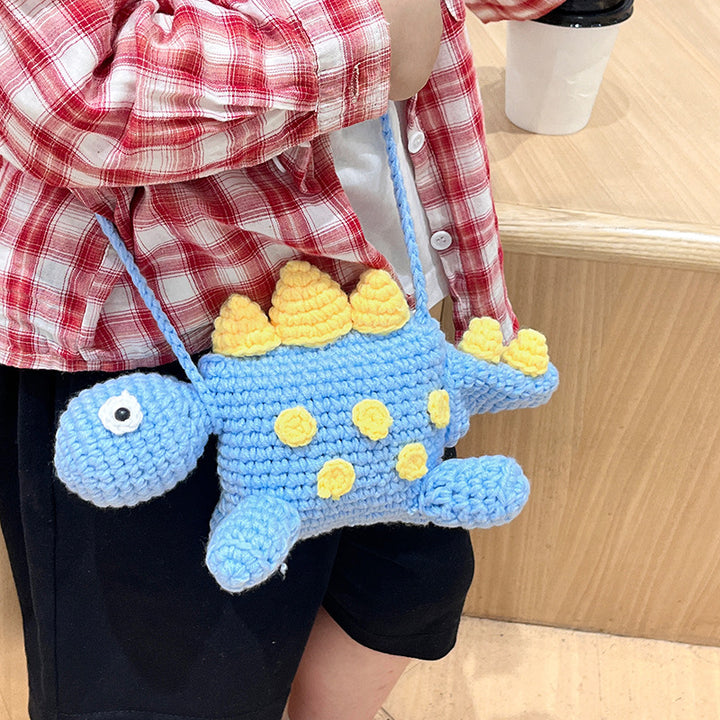 Dinosaur-Themen Häkel Mini-Handtasche