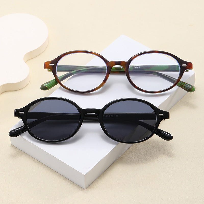 Damen modische runde Lesebrille mit flexiblem Kunststoffrahmen Karnz