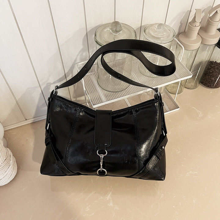 Lässige Leder Schultertasche