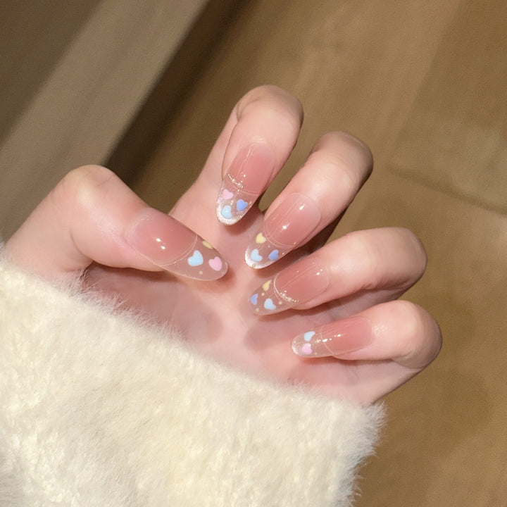 Herz-Themen Stiletto Press-On Nagelset Karnz