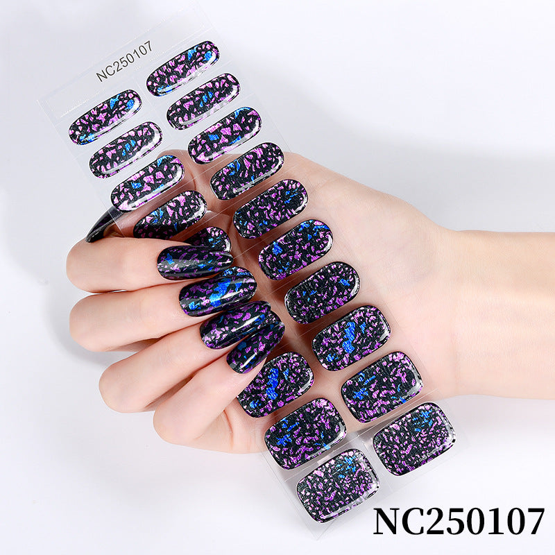 Glitter-Finish Nagel-Wickel