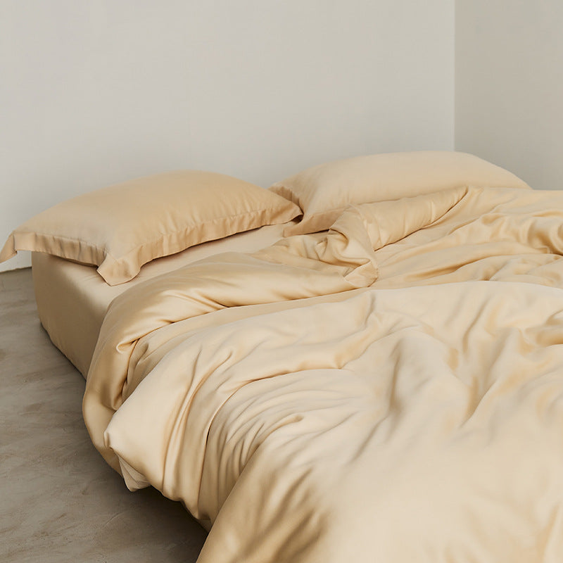 Luxus-Baumwollsatin-Bettgarnitur mit seidig-weichem Soft-Touch und Hotelverschluss