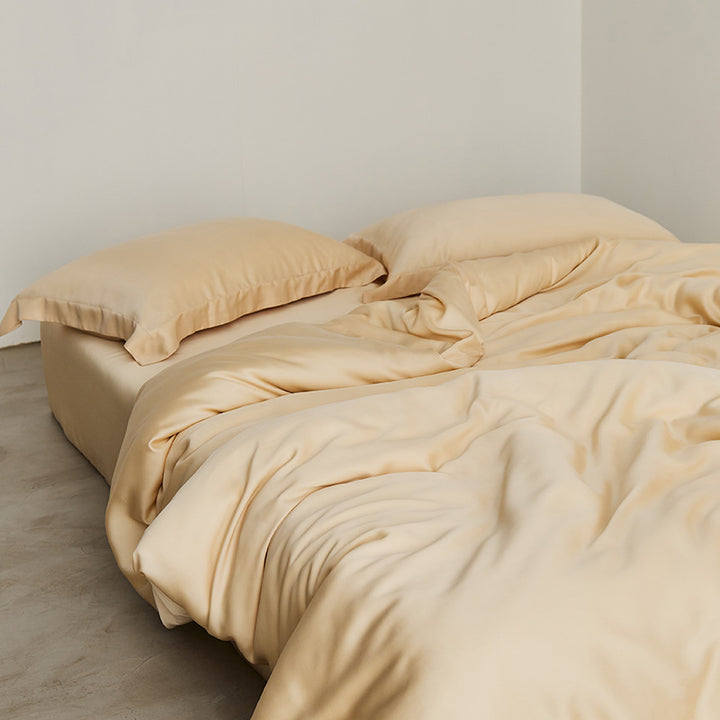 Luxus-Baumwollsatin-Bettgarnitur mit seidig-weichem Soft-Touch und Hotelverschluss