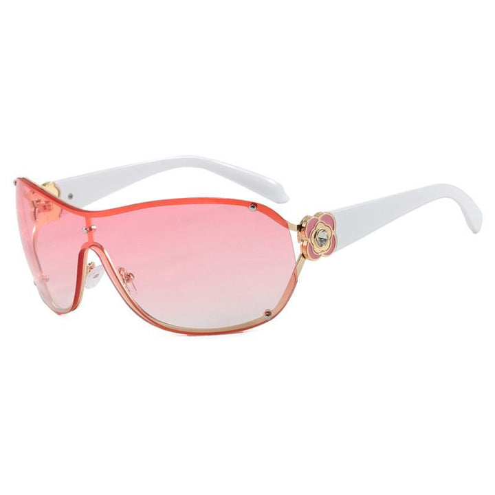 Modische Sonnenbrille mit Floralem Detail Karnz