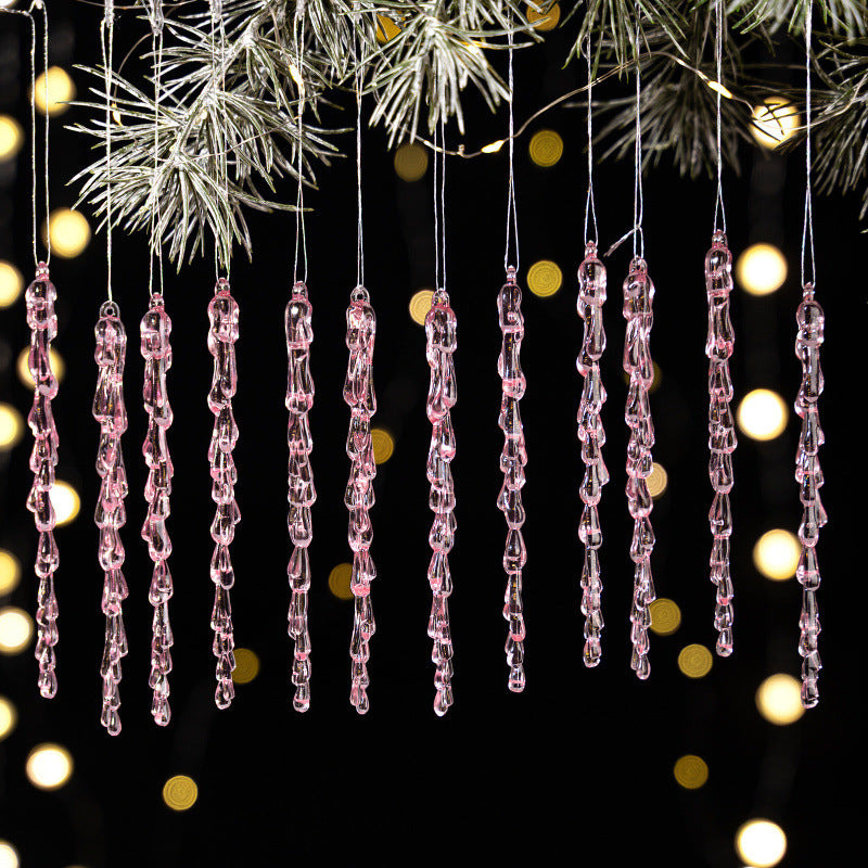 Dekorative Weihnachtslichterkette mit Eiszapfen-Design Karnz