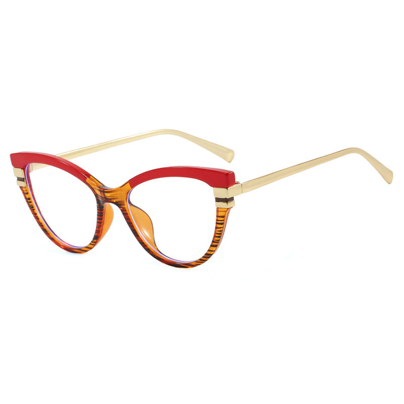 Damen Cat-Eye Sonnenbrille mit eleganten Metallakzenten Karnz