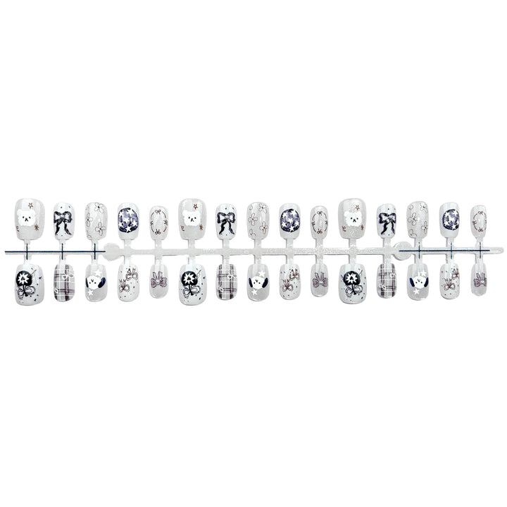 Niedliches Charakter-Design Press-On Nagelkunst Set