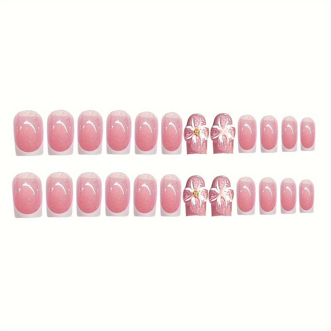 Dekorative Florale Nagelkunst Karnz