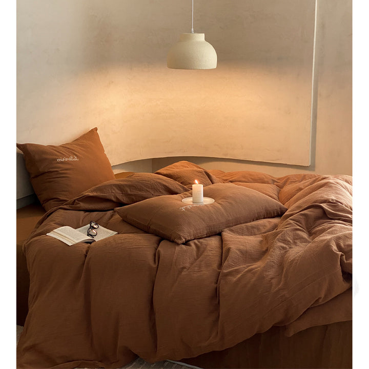 Bettwäsche-Set aus Baumwoll-Musselin mit gesteppter Ganzjahresdecke