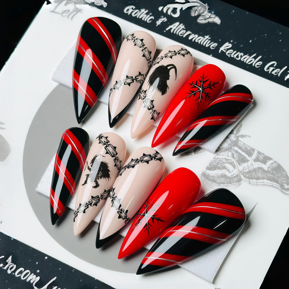 Kreatives Nageldesign-Set im Gothic-Stil Karnz