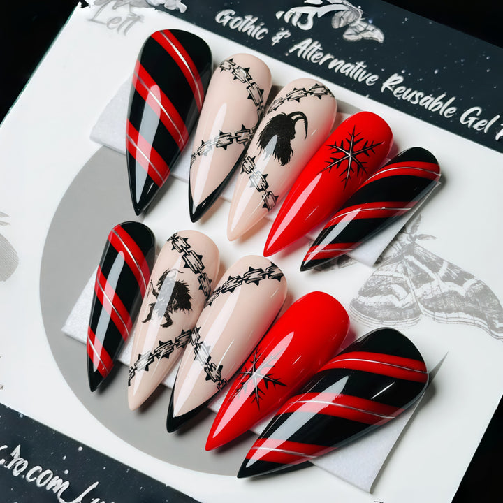 Kreatives Nageldesign-Set im Gothic-Stil Karnz