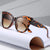 Damen extravagante Cat-Eye-Sonnenbrille mit verspiegelten Gläsern Karnz