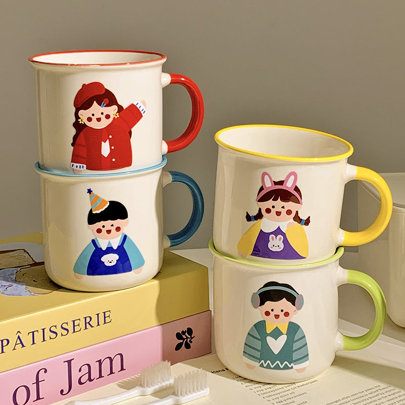 Keramiktasse mit Verspieltem Illustrationsdesign Karnz