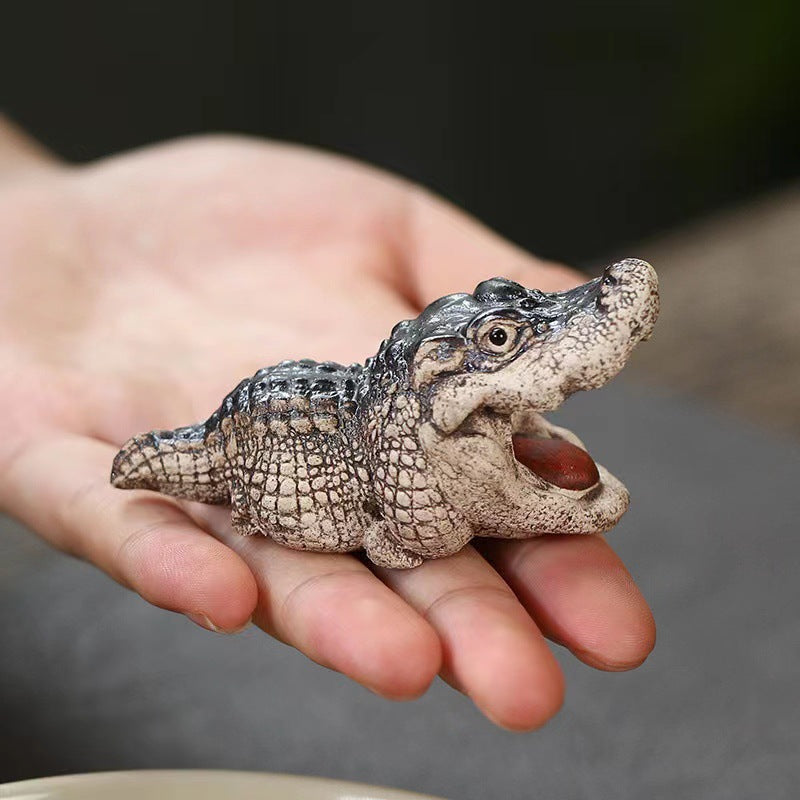 Dekorative Krokodilfigur Karnz