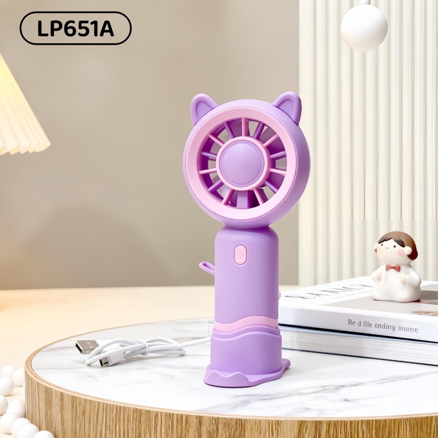 Damen tragbarer USB-Ventilator mit flexibler Halterung Karnz