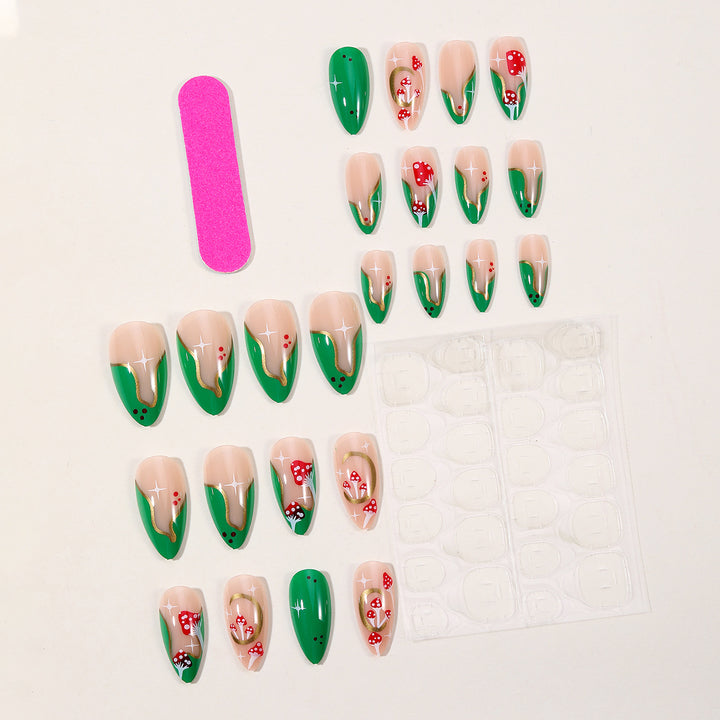 Künstlerische Stiletto-Nagelverlängerungen mit floralen Akzenten Karnz