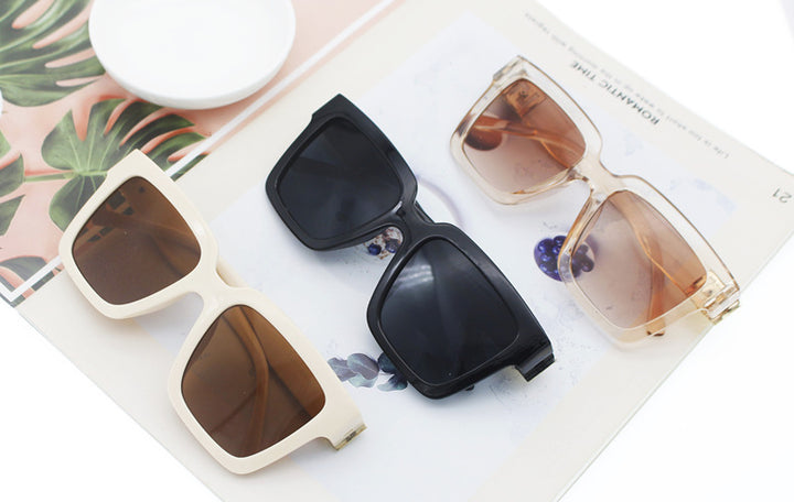 Damen modische quadratische Sonnenbrille mit hochwertiger UV-Schutztechnologie Karnz