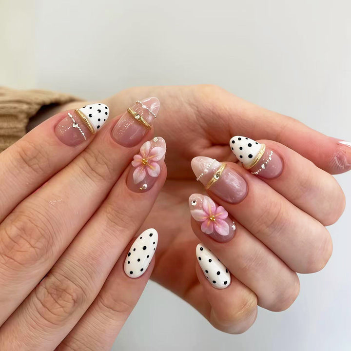 Kreative floral-verzierte Press-On Nägel