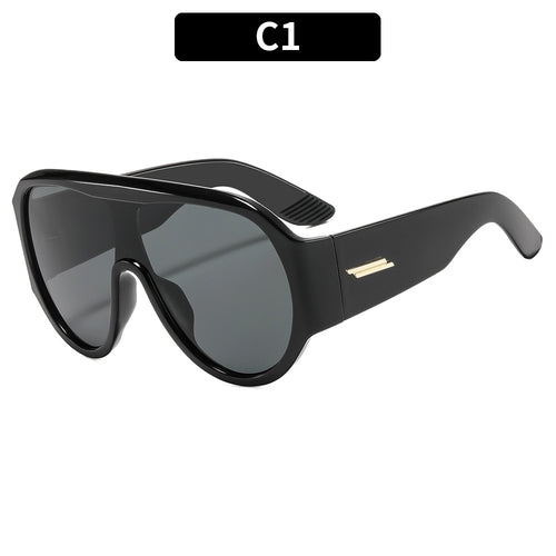 Oversized Shield Sonnenbrille Klassischer Stil