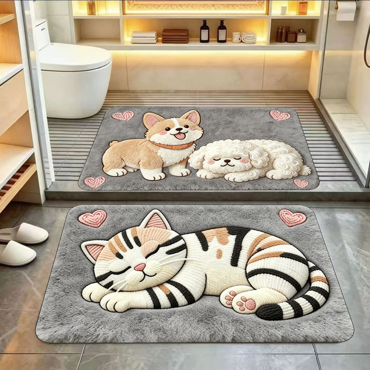 Cartoon Cat Dekorativer Teppich für Innenräume